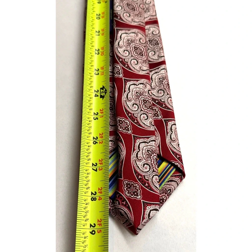 Robert Lewis Red Paisley Printed Design 100% Micro Fiber 3.50
